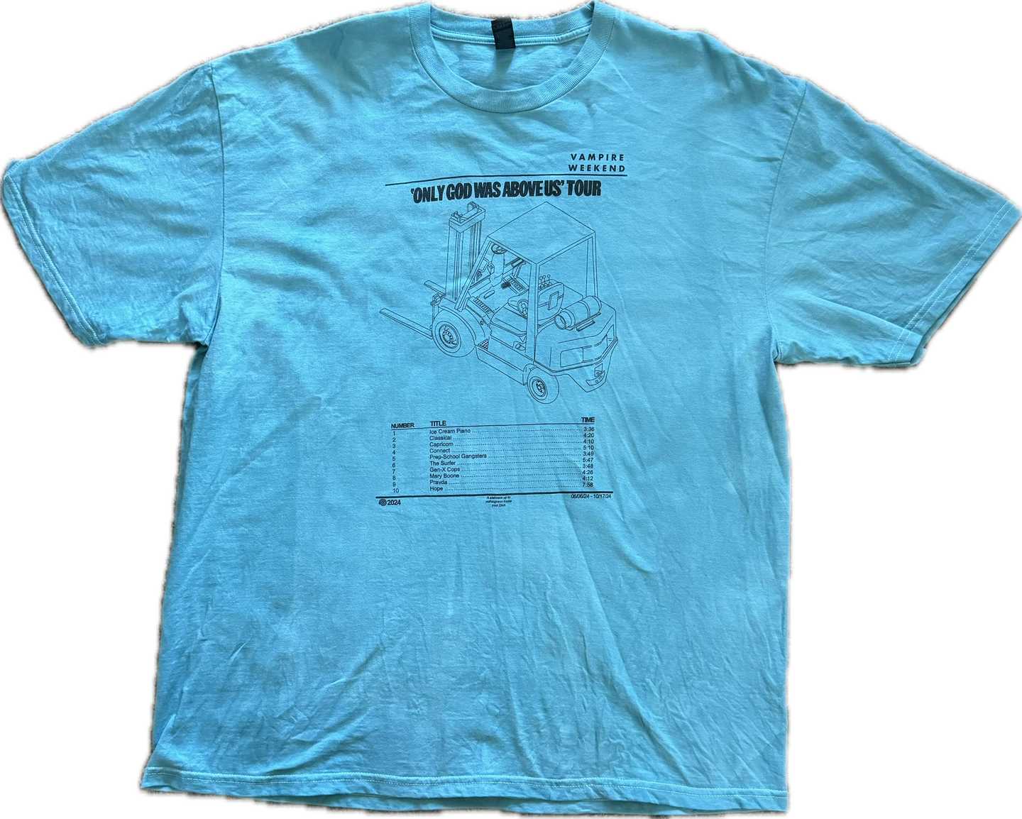 (2XL) VW Only God Was Above Us 2024 Tour Shirt